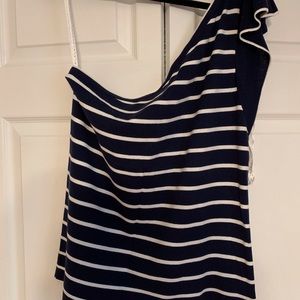 Lily Pulitzer Navy/white one shoulder shirt XL